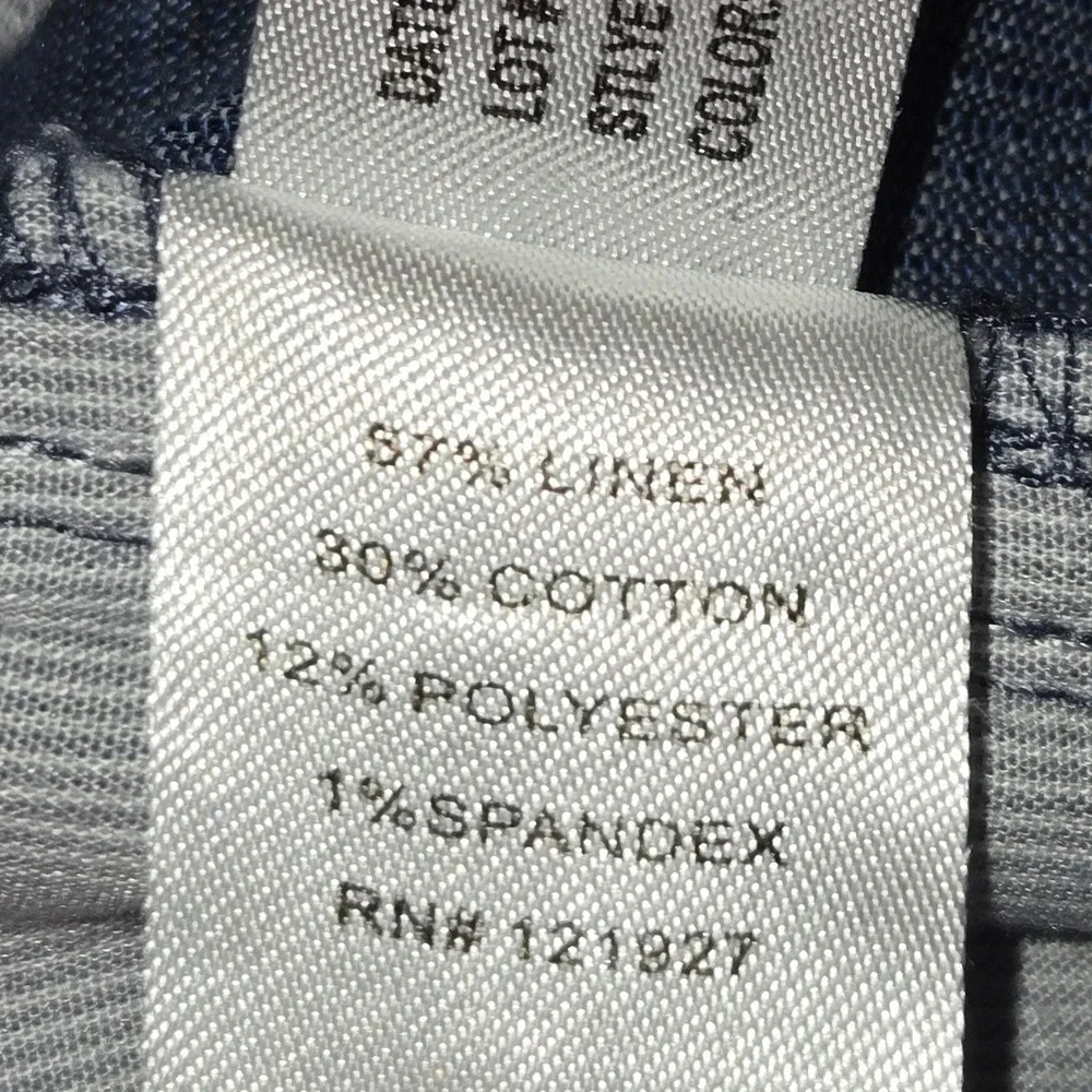 Johnnie-O Sterling Chambray Short Mens 38 Blue Linen Blend 9